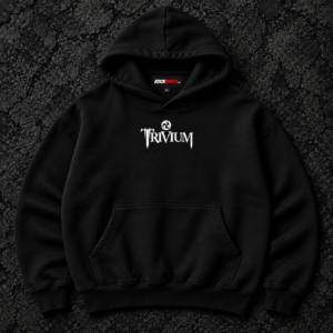 Black Trivium hoodie with white chest logo