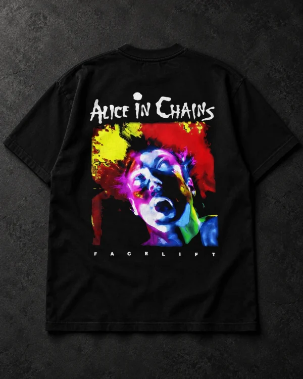 Alice in Chains Facelift Portrait black T-shirt, back artwork