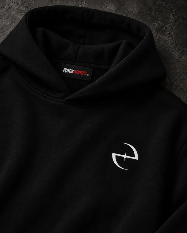 Evanescence Neon Portrait Collage black hoodie, Front + Back