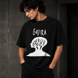 Gojira Tree Oversized T-Shirt on model