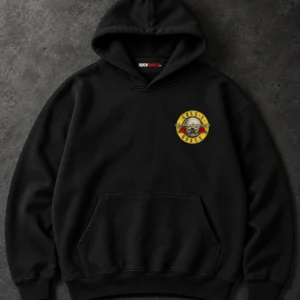 Guns N' Roses Nightrain Skull black hoodie product view 1