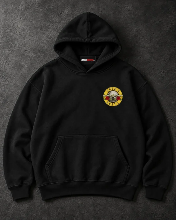 Guns N' Roses Nightrain Skull black hoodie product view 1