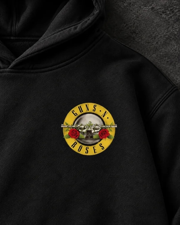 Guns N' Roses Nightrain Skull black hoodie product view 2