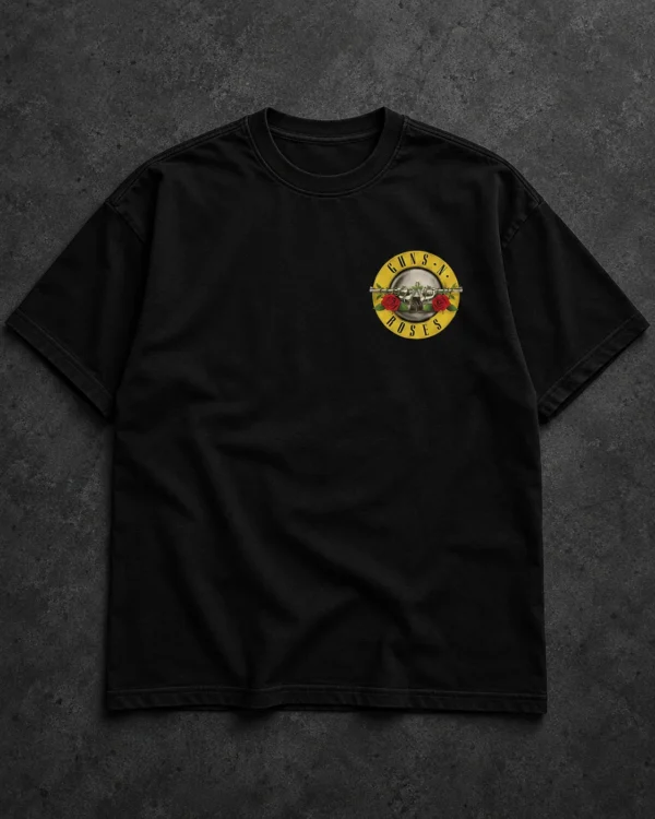 Guns N' Roses Nightrain Skull black T-shirt, front chest