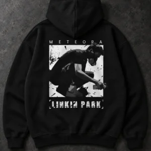 Linkin Park Meteora black hoodie — Front + Back view