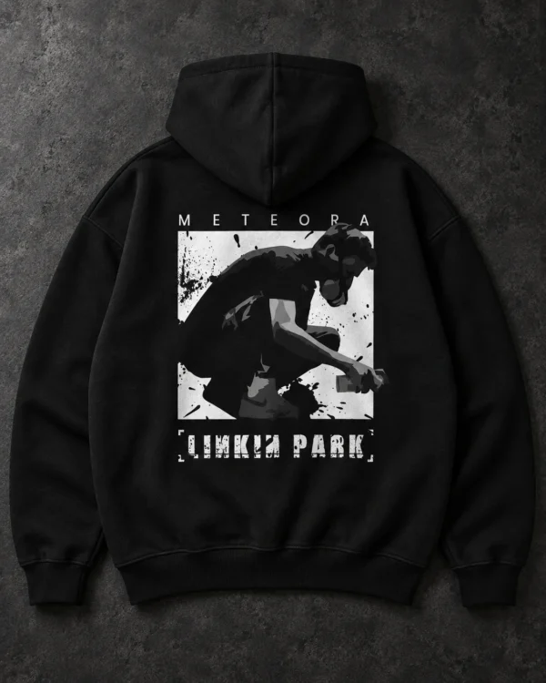Linkin Park Meteora black hoodie — Front + Back view