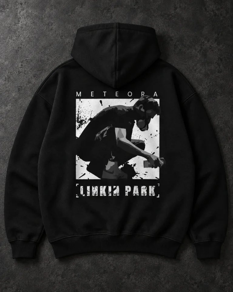 Linkin Park Meteora black hoodie — Front + Back view