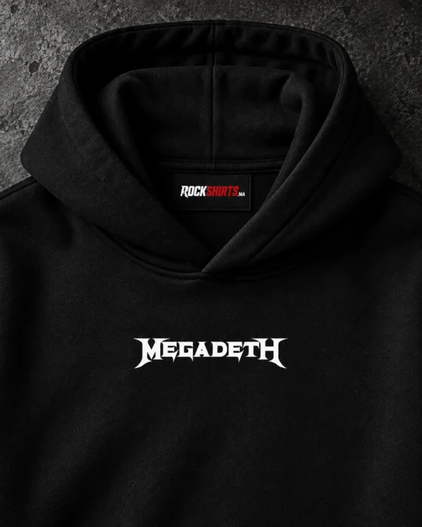 Megadeth 35 Years Skull black hoodie product view 2