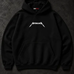 Metallica Ride the Lightning black hoodie — Front + Back view