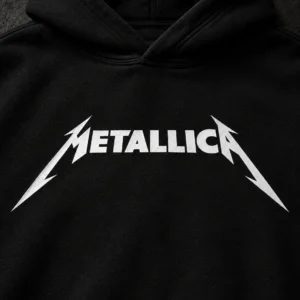 Metallica Ride the Lightning black hoodie — Front + Back view