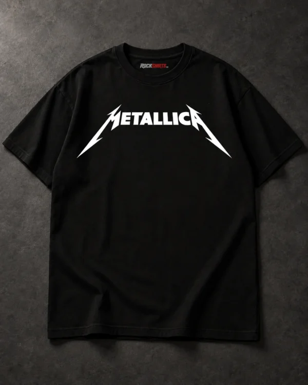 Metallica Ride the Lightning black T-shirt, front chest