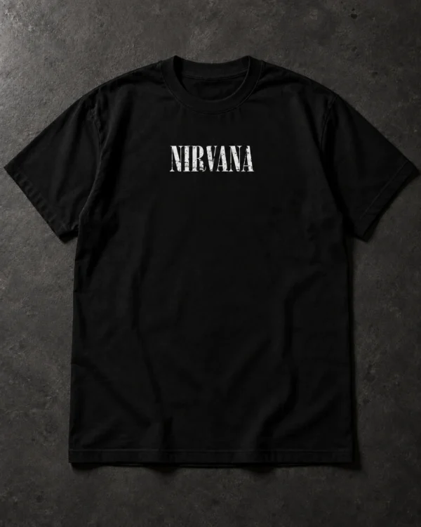 Nirvana In Utero Angel black T-shirt, front chest