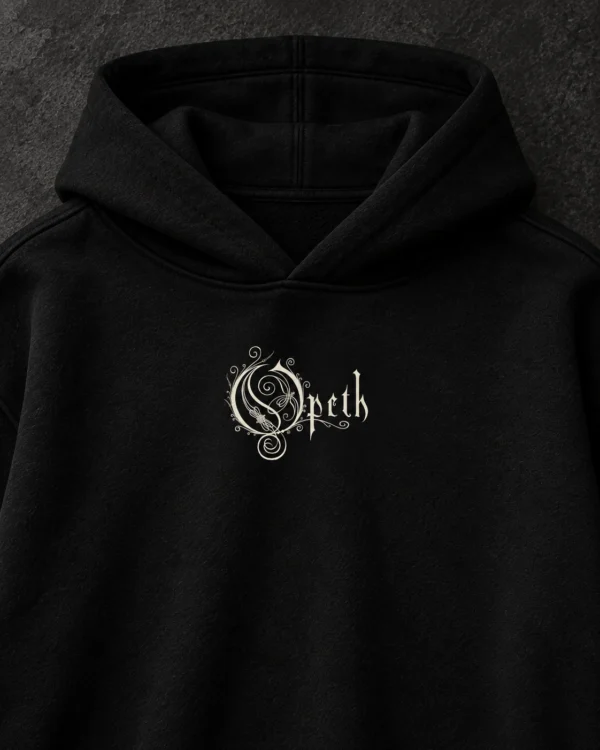 Opeth Robed Figure black hoodie, Front + Back