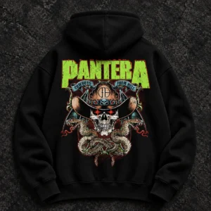 Pantera Cowboys from Hell Skull black hoodie product view 3
