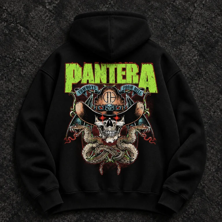 Pantera Cowboys from Hell Skull black hoodie product view 3