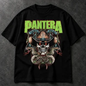 Pantera Cowboys from Hell Skull black T-shirt, front chest