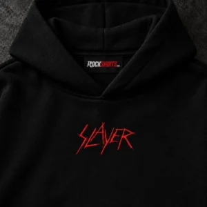 Slayer Skull Artwork black hoodie — Front + Back view