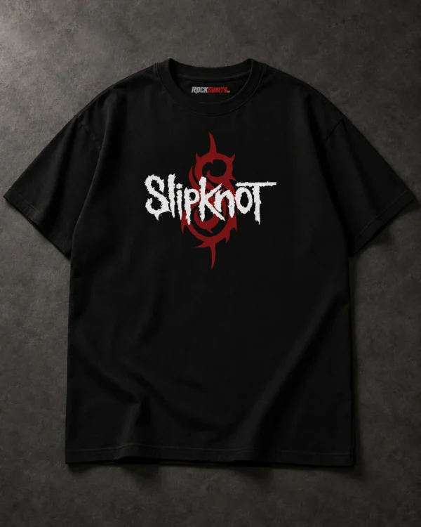 Slipknot Here Comes the Pain Mask Collage black T-shirt, back artwork