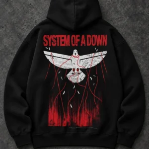 System of a Down Soldier Artwork black hoodie product view 3