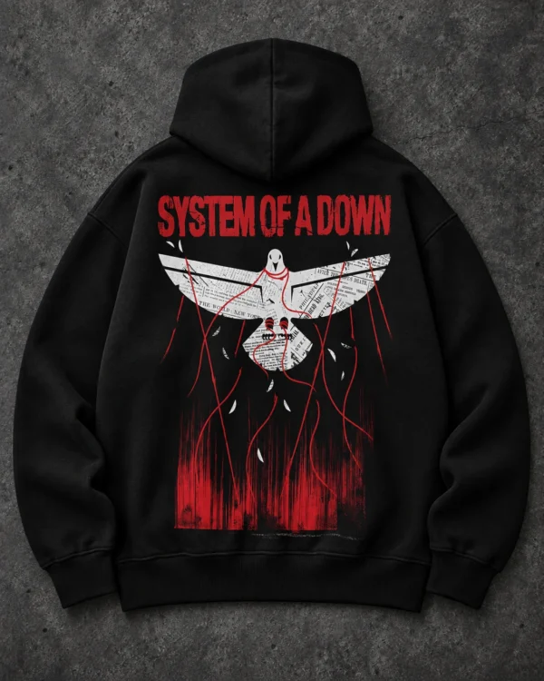 System of a Down Soldier Artwork black hoodie product view 3