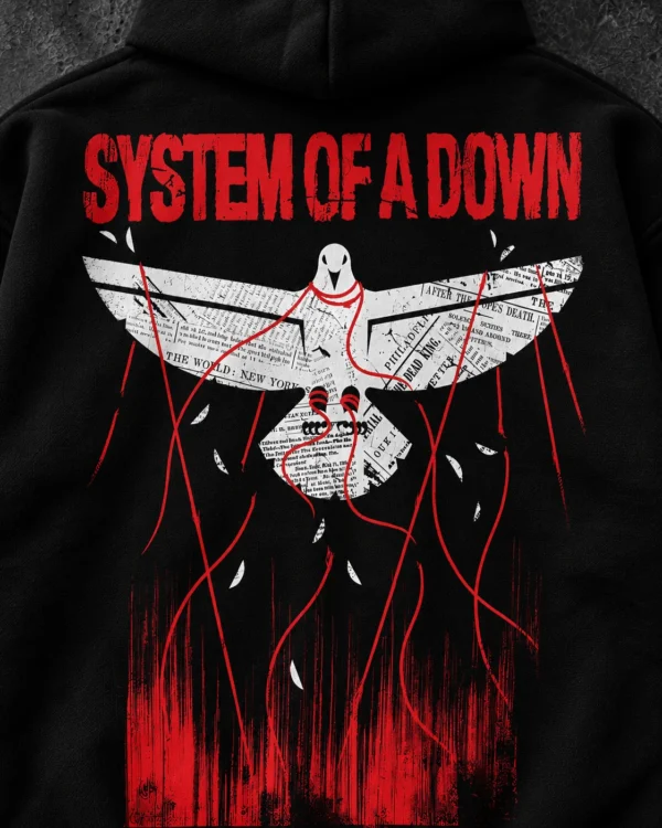 System of a Down Soldier Artwork black hoodie product view 9