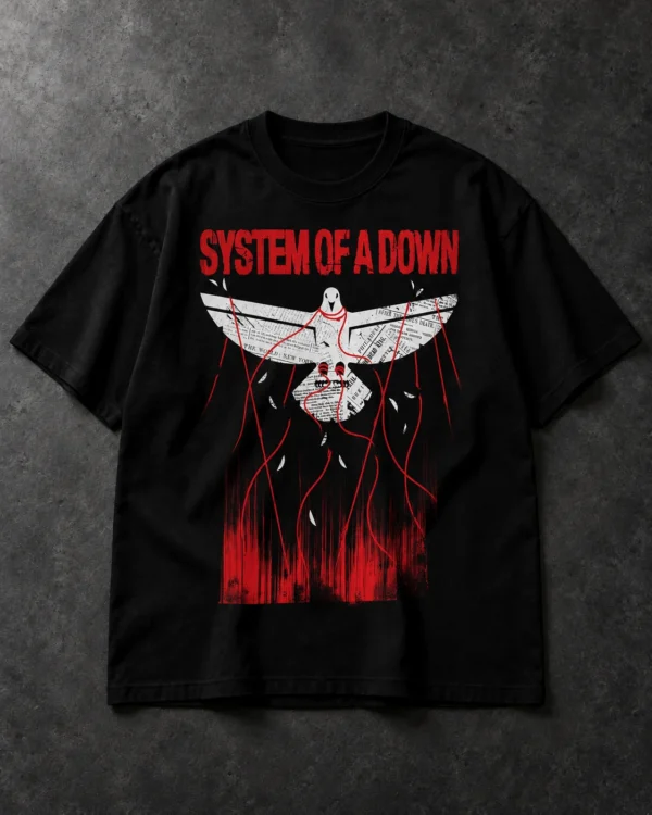 System of a Down Soldier Artwork black T-shirt, front chest