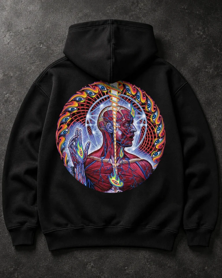 Tool Psychedelic Anatomy black hoodie, Front + Back