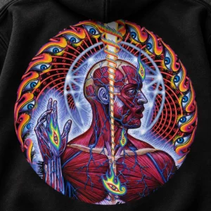 Tool Psychedelic Anatomy black hoodie, Front + Back