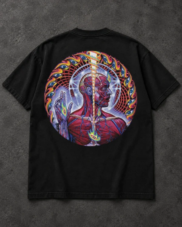 Tool Psychedelic Anatomy black T-shirt, back artwork
