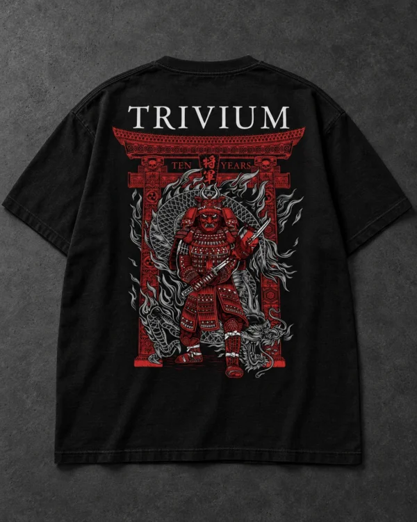 Trivium 20 Years Samurai black T-shirt, back artwork